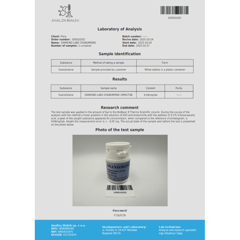Oxandrolone - Diamond Labs
